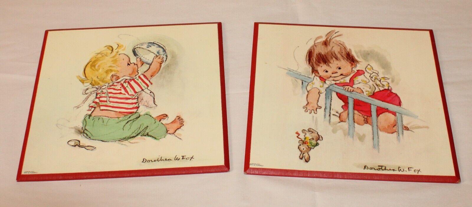 Vintage F.W. Funnell 1961, Sealed Pressed Wood Toddler Art By Dorothy W Fox