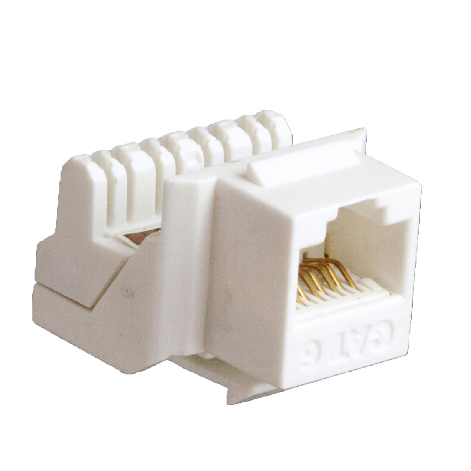 H Style Cat6 Keystone Jacks in White   50 Pack  Same Day Shipping from The US