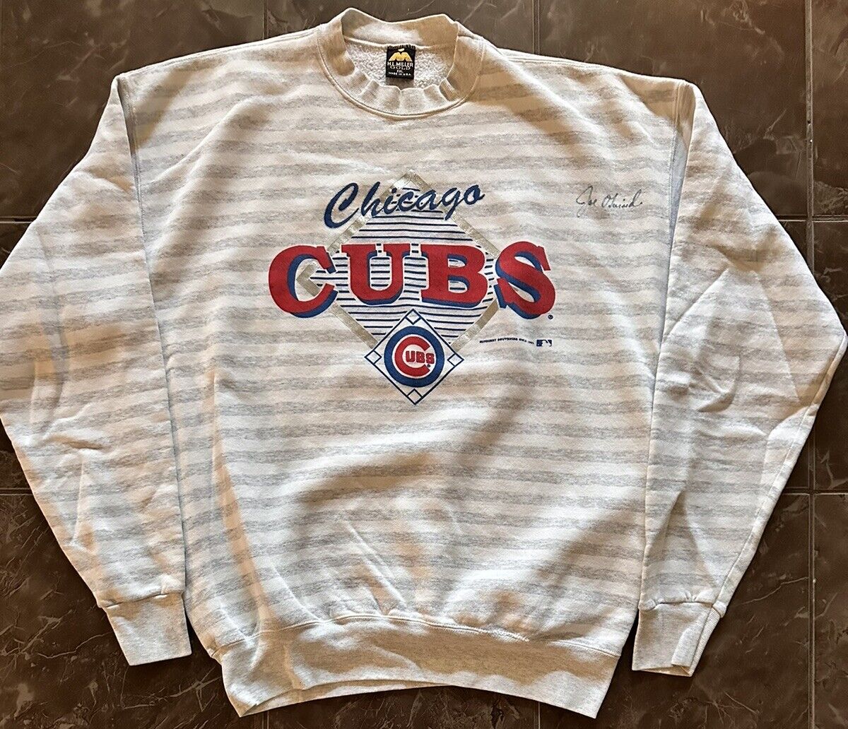 Vintage 1991 Chicago Cubs Crewneck Signed Very Nice XXL