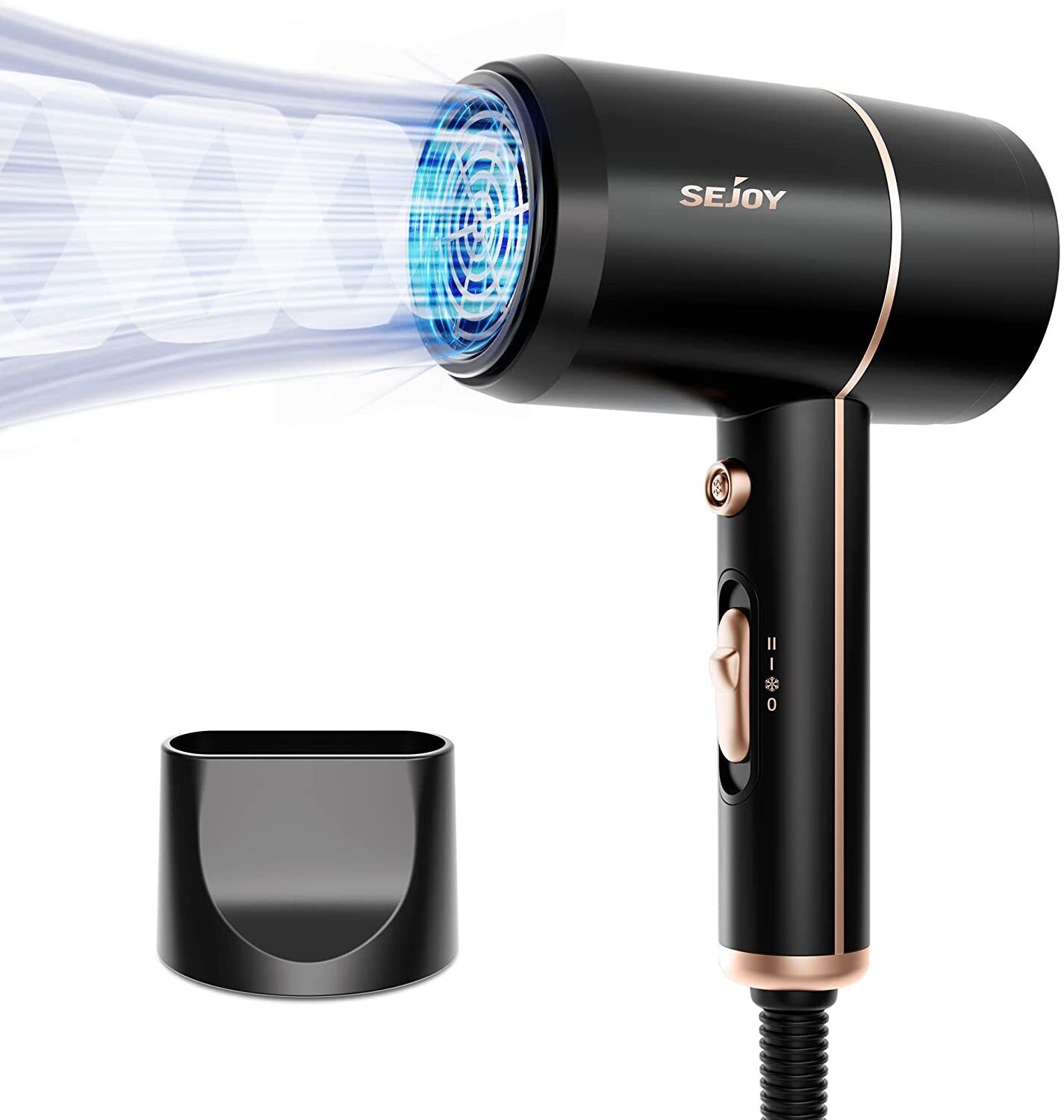 SEJOY Ionic Hair Dryer LED Display Portable Lightweight Blow Dryer Airflow Salon