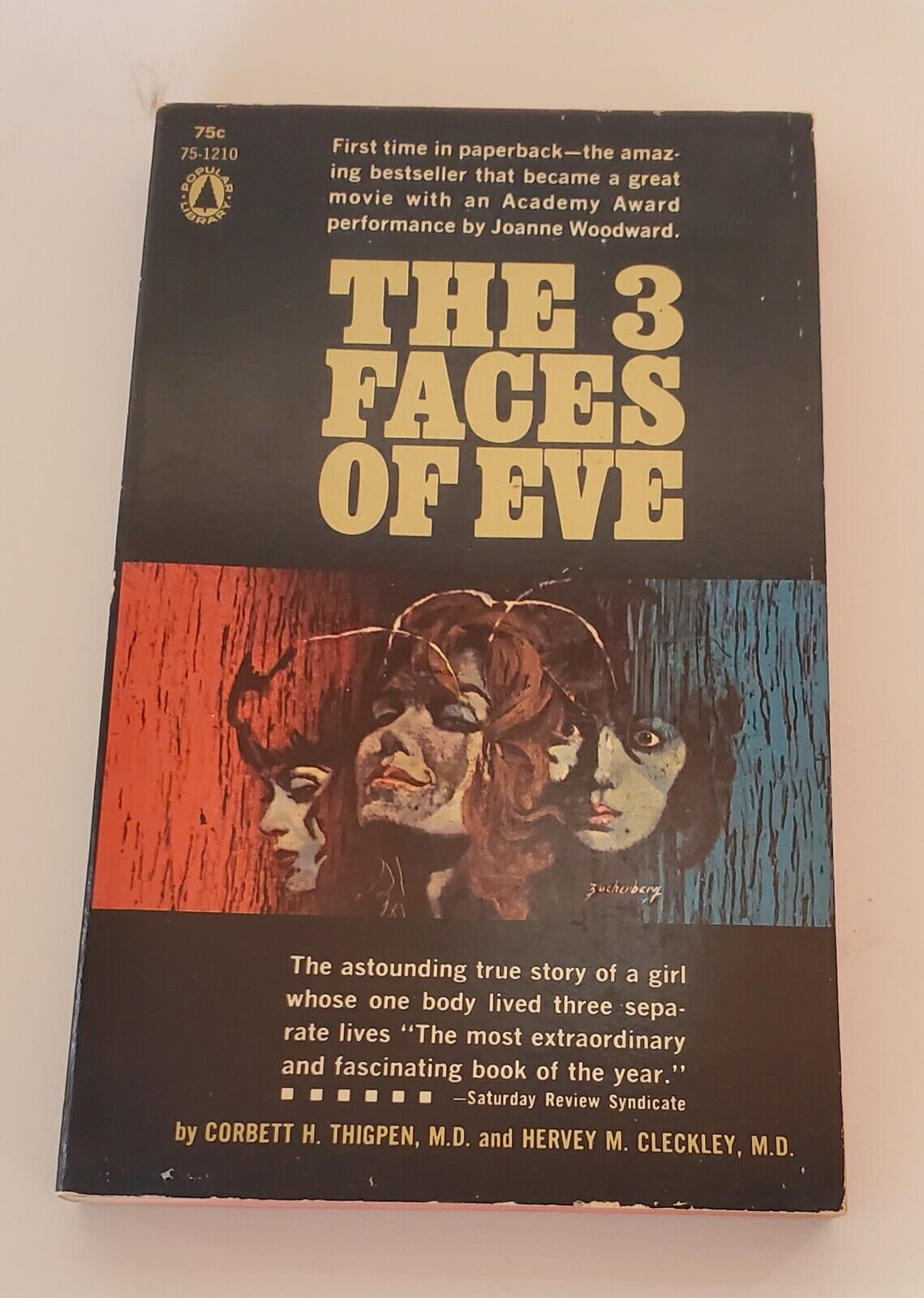 THE 3 FACES OF EVE Paperback Book ~ Corbett Thigpen M.D. & Hervey Cleckley M.D