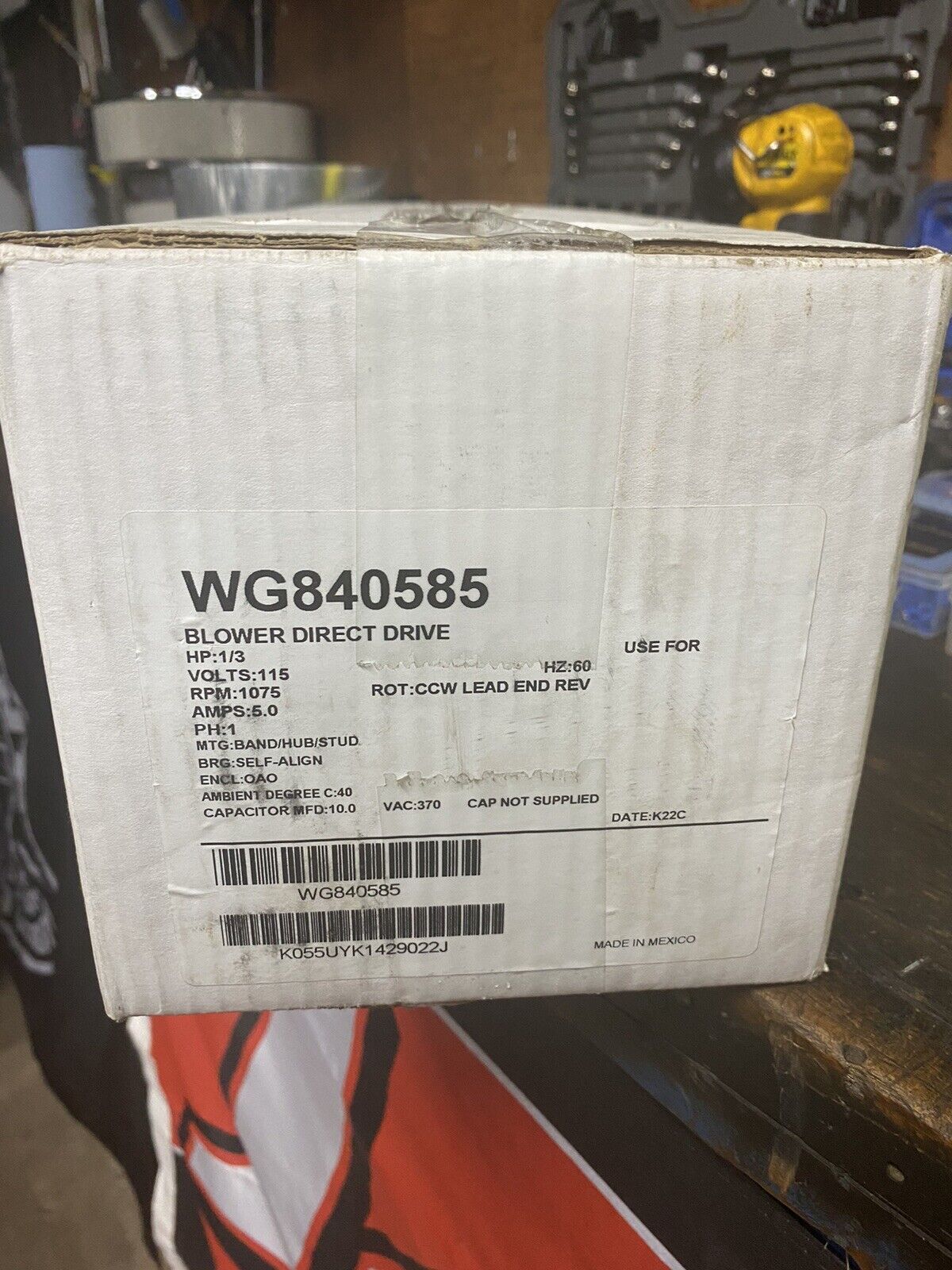 Diversitech WG840585 Motor  1/3Hp, 115V