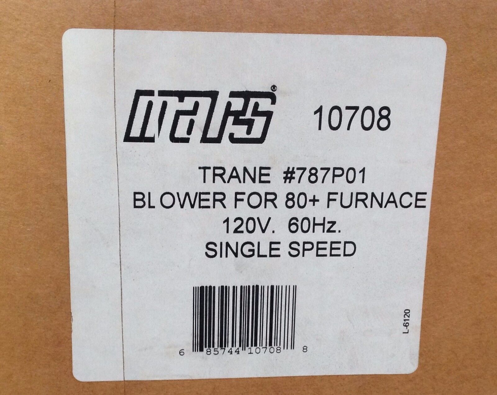 ~DiscountHVAC~MS-10708-Mars ID Blower Motor-Furnace 80+ 120V 1.3FLA Trane#787P01