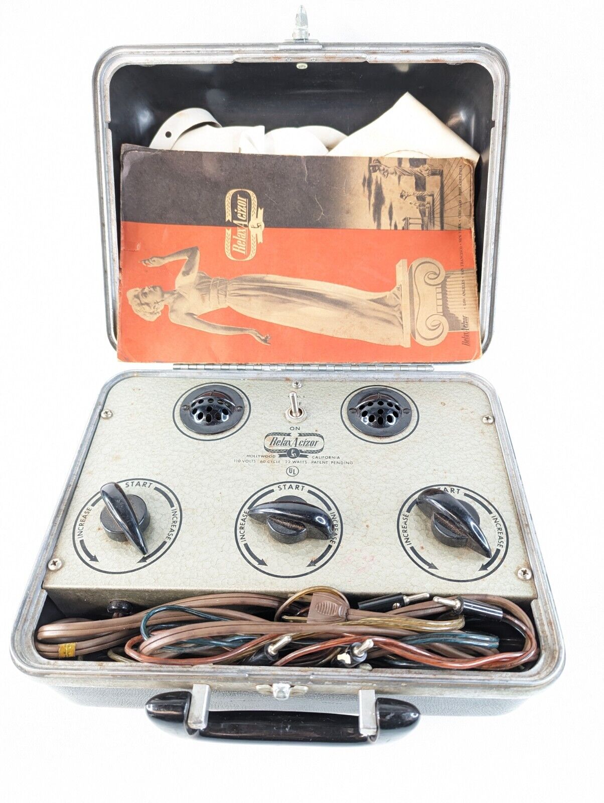 Vintage 1950\'s Relax-A-Cizor Machine Electric Muscle Stimulator Device