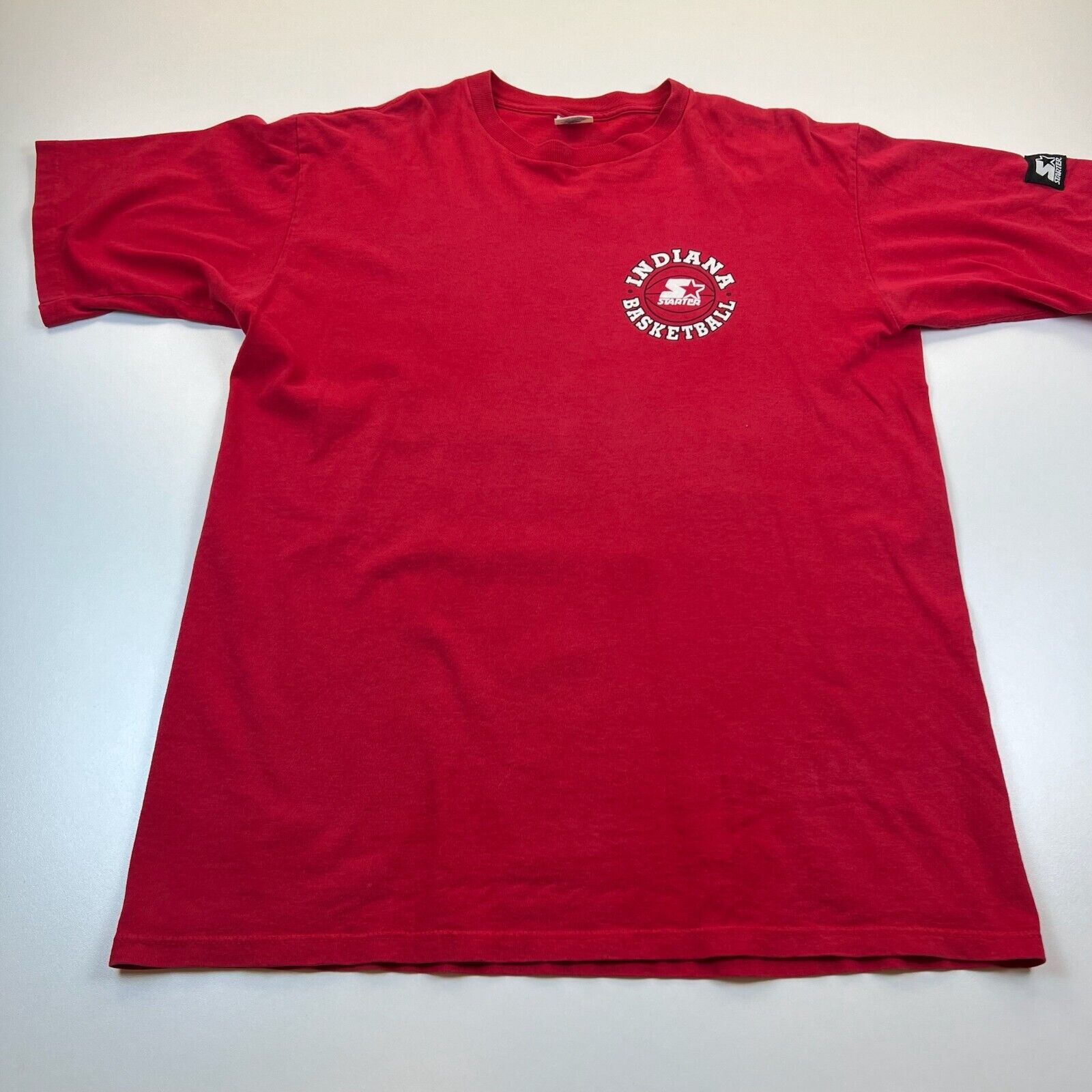 Vintage Starter Indiana Hoosiers Basketball Shirt Mens Large Red Bob Knight NCAA