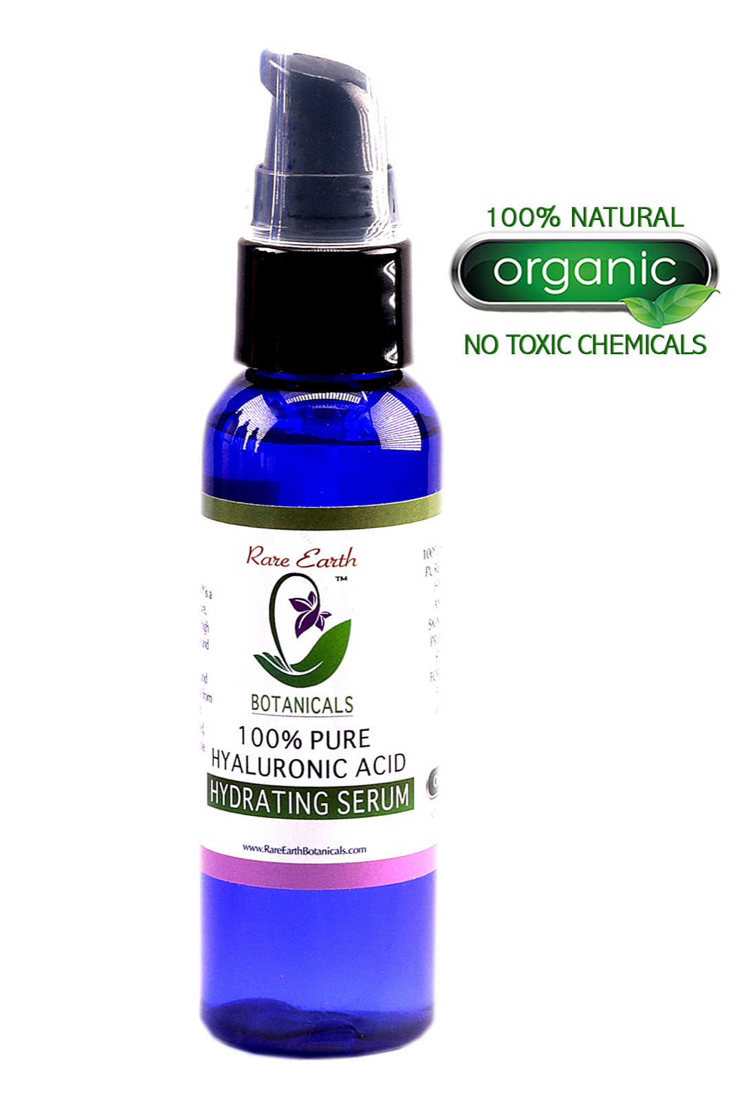 Hyaluronic Acid 100% Pure Organic Anti Aging Hydrating Serum Wrinkles Fine Lines