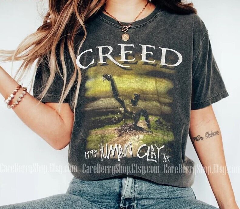 Vintage Creed band Human Clay 1999 Tour tshirt Creed Band Fan AN30610