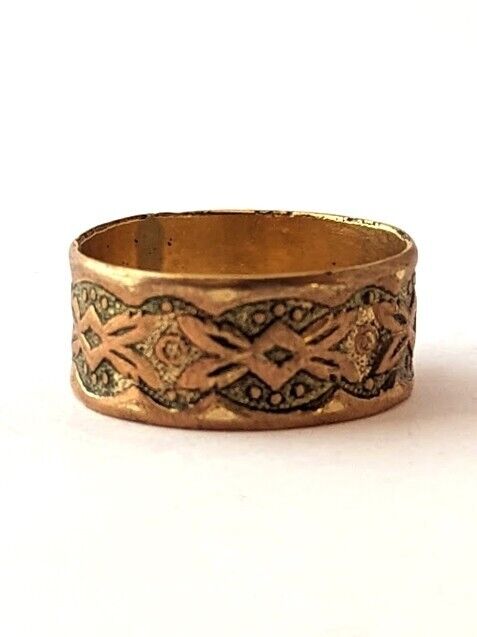 Victorian Gold-Plated Wedding Band, 1800\'s, Vintage Jewelry, Rings