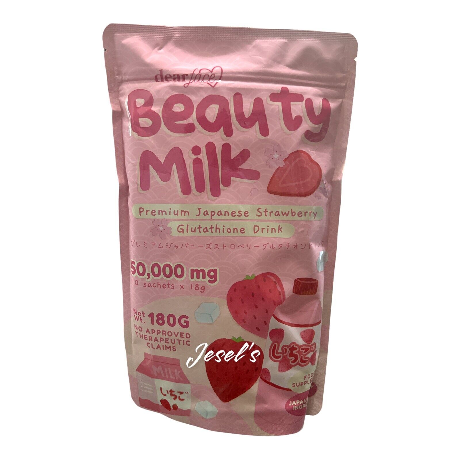 Dear Face Beauty Milk Premium Japanese Strawberry Glutathione Drink (Ichigo)