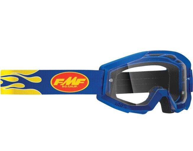 FMF PowerCore Goggle Flame Red Frame/Clear Lens