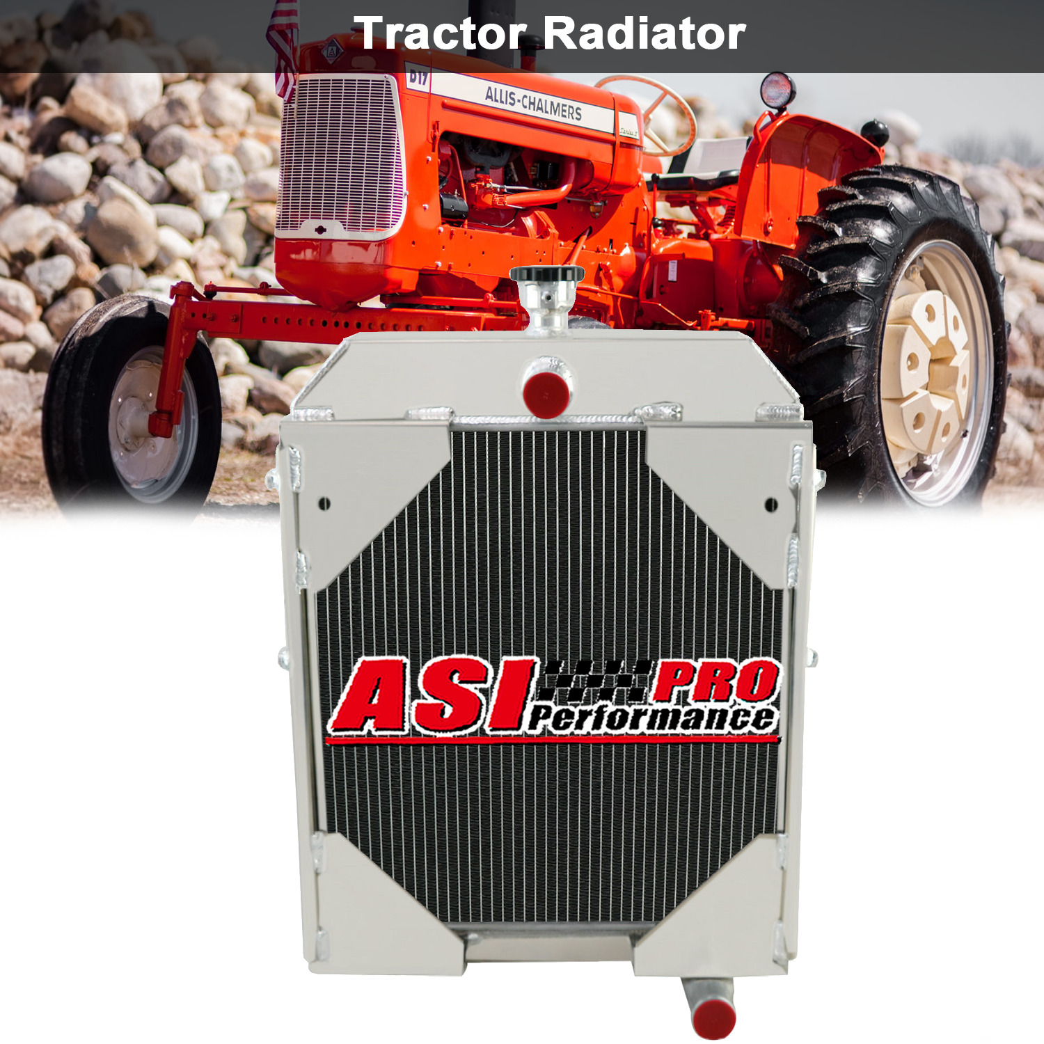 70229702 fit Allis Chalmers D17  Gas & LP Tractor Radiator  Aluminum