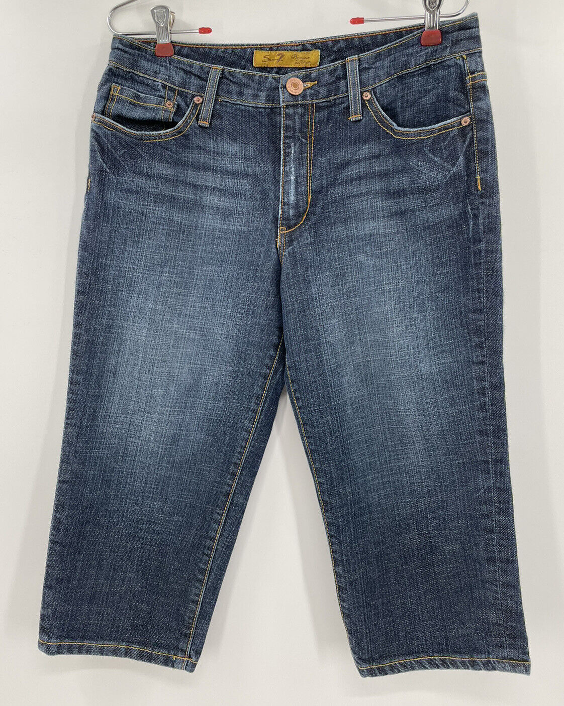 Women’s Seven7 Cropped Jeans Distressed Size 10
