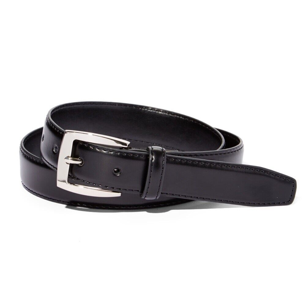 Men's Genuine Leather Slim Dress Belt -2 COLORS - Black & Brown
