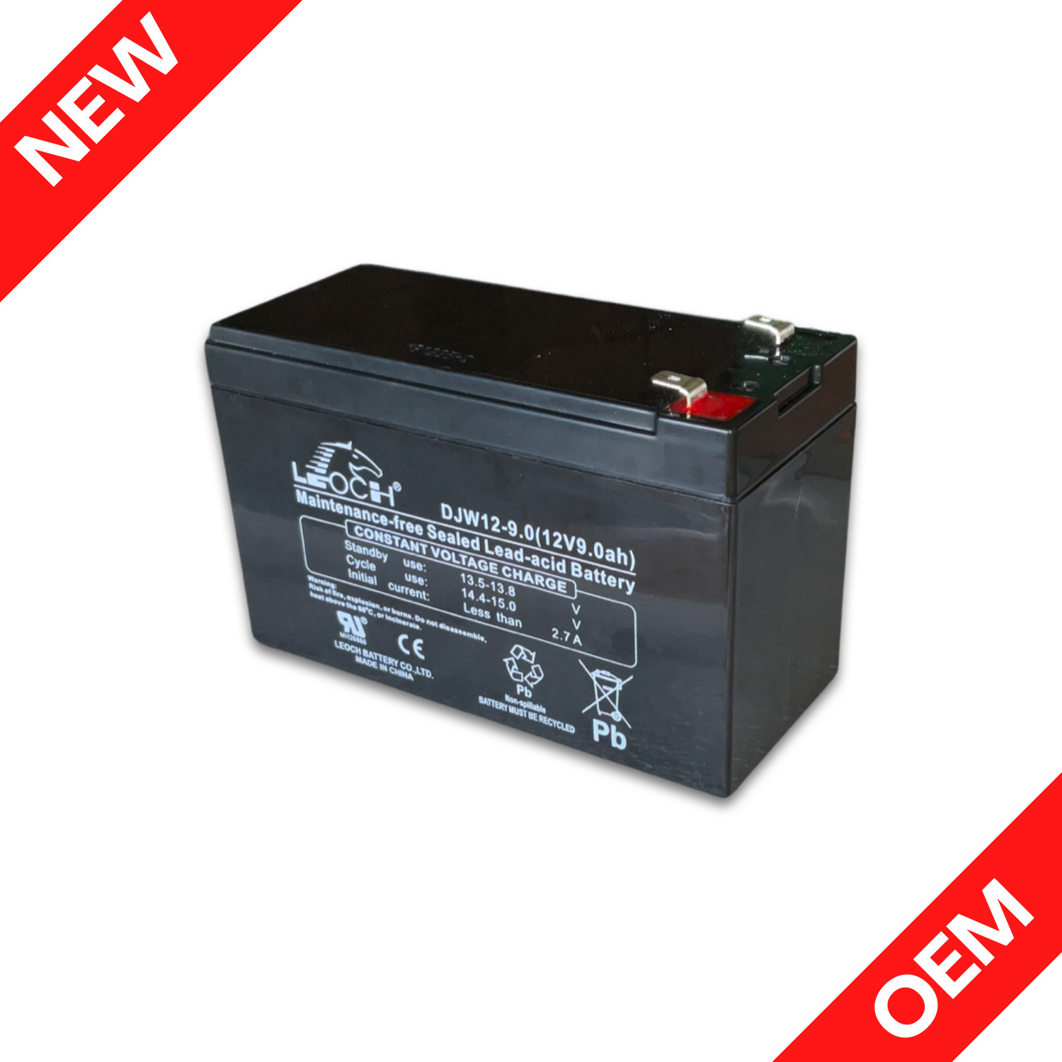 OEM NEW | Leoch DJW12-9.0(12v9.0ah) Sealed Lead Acid Rechargeable Battery 