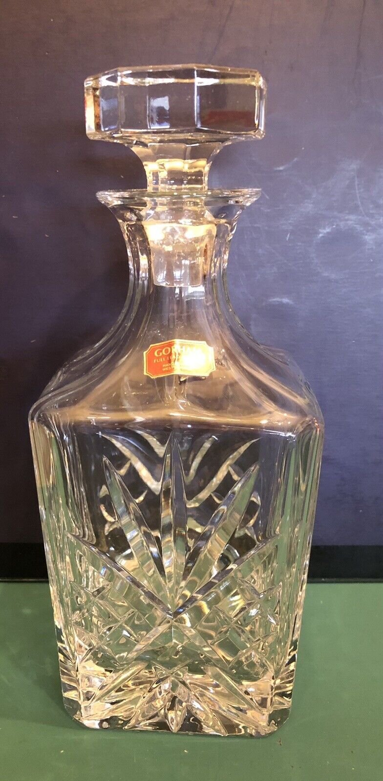 Vintage GORHAM Full Lead Crystal 9.75” Decanter Handcrafted In Germany