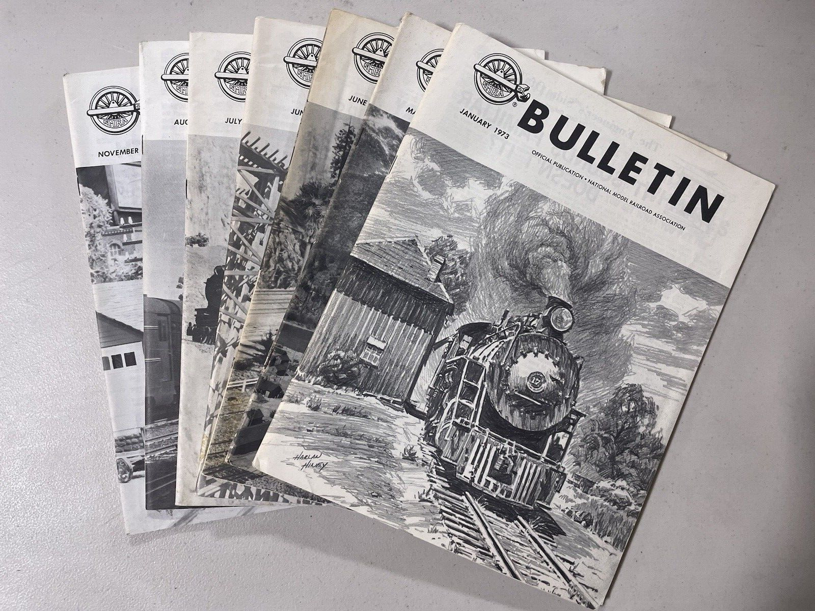 Large Lot of 100+ NMRA National Model Railroad Association Bulletins, 1973-1999