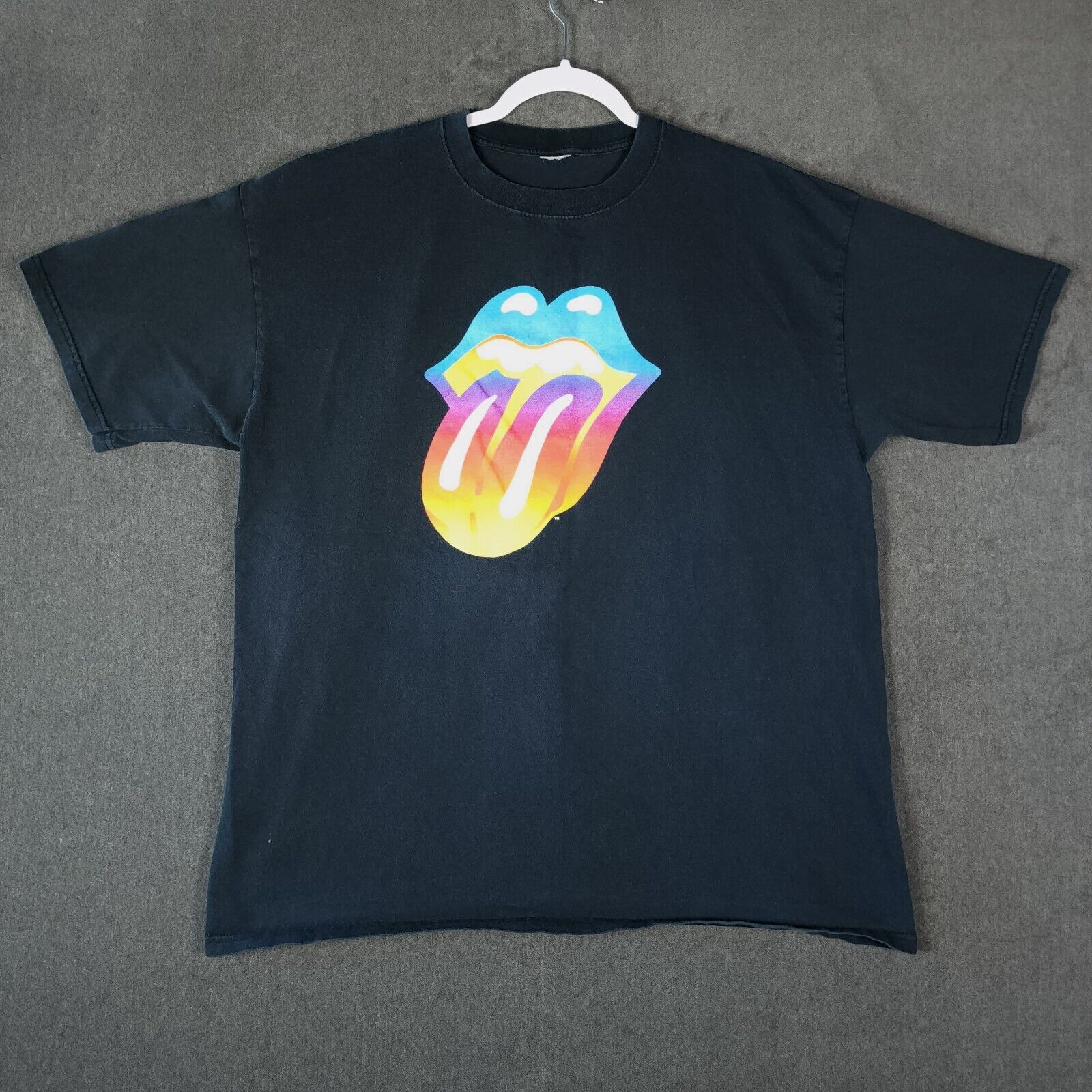 Vintage Rolling Stones Shirt Mens Extra Large Black Forty Licks Tour 2002