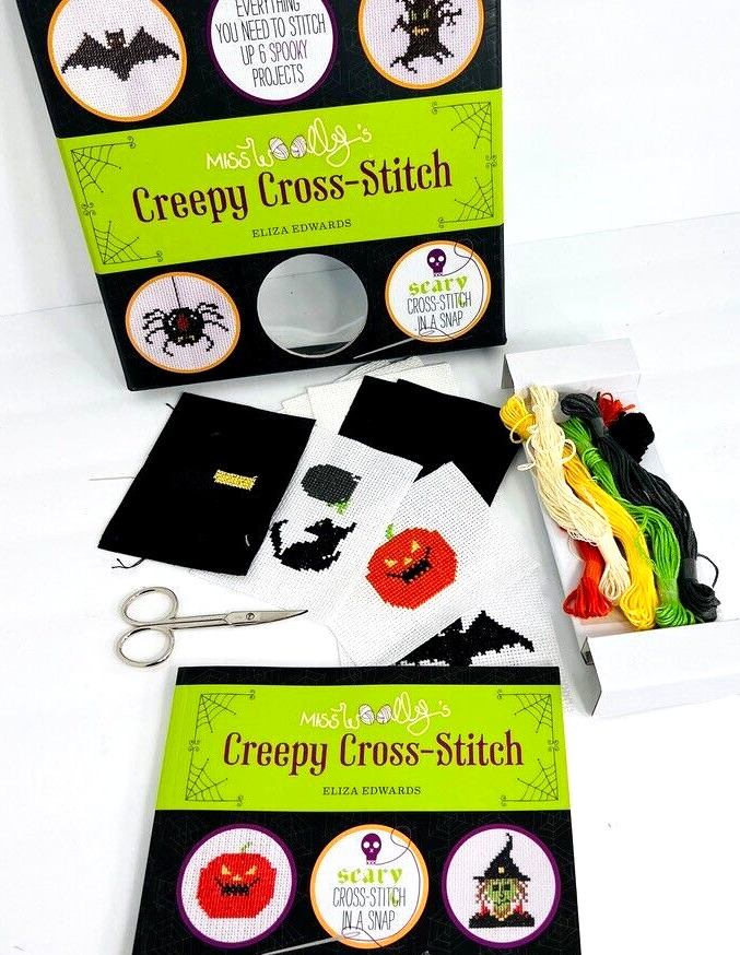 Miss Wooly\'s Creepy Cross Stitch Kit Pattern Book  BooTiful Halloween Projects