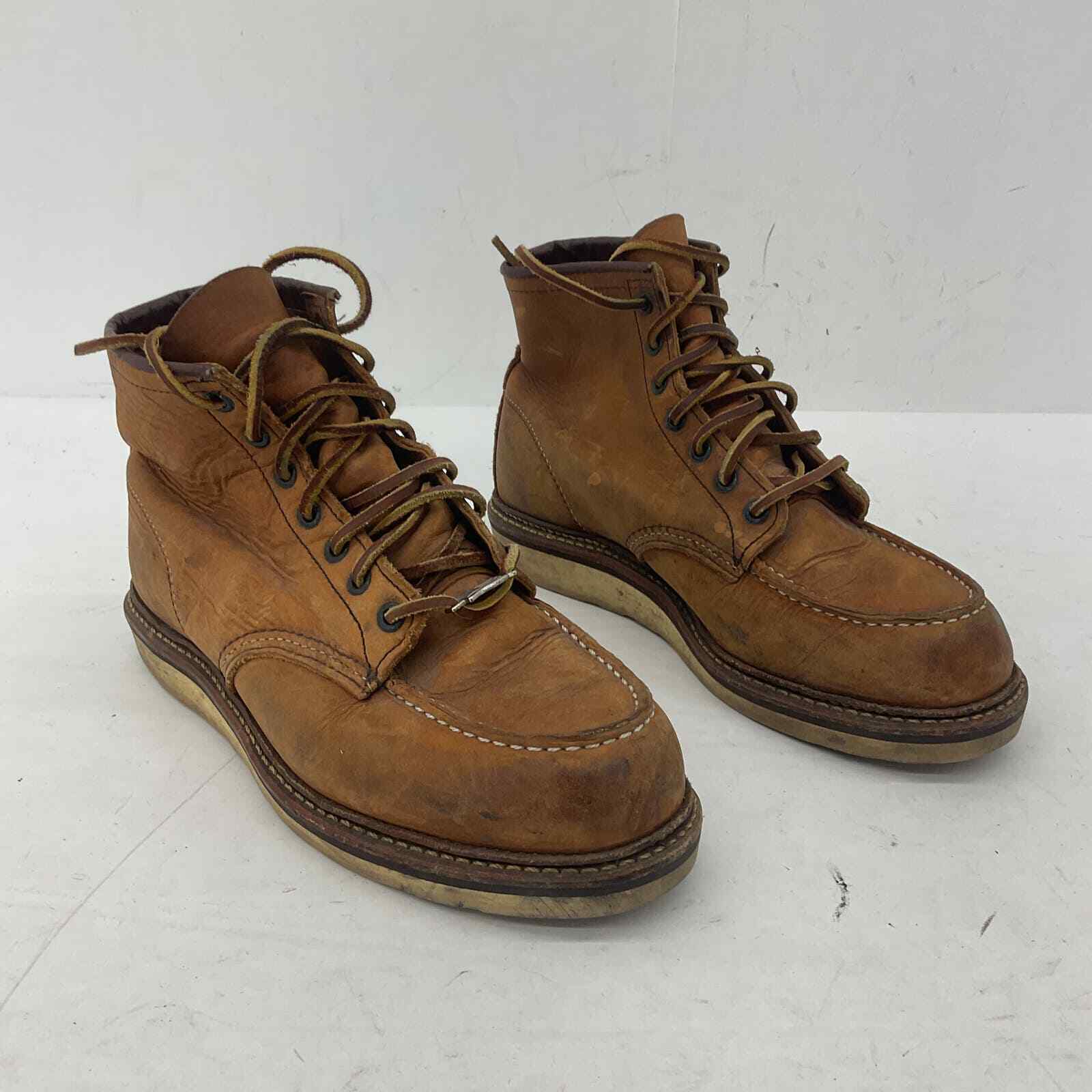 Red Wing Shoes Men\'s 8.5 Brown Leather Combat Boots Preowned