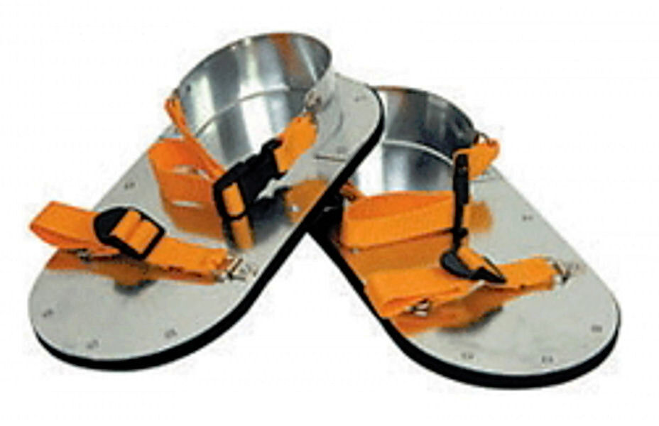 Asphalt Tamp Shoes - Galvanized Steel Foot Bed, Thick Felt Sole, Paving