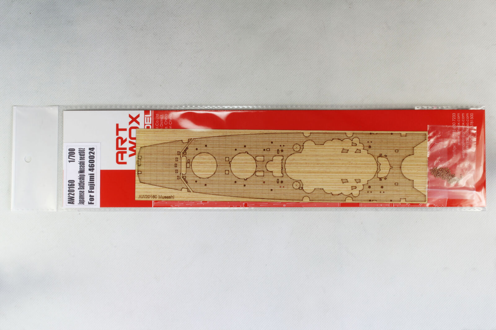 Artwox 1/700 Japanese Musashi Next 002 Wooden Deck Set for Fujimi kit #460024