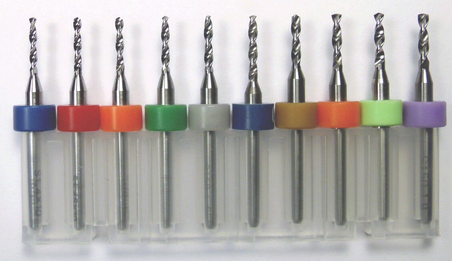 Ten Piece Carbide Drill Bit Set Sizes .055\