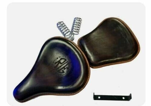 Fits Royal Enfield Classic 350cc 500cc Genuine Leather Front & Rear Seat brown
