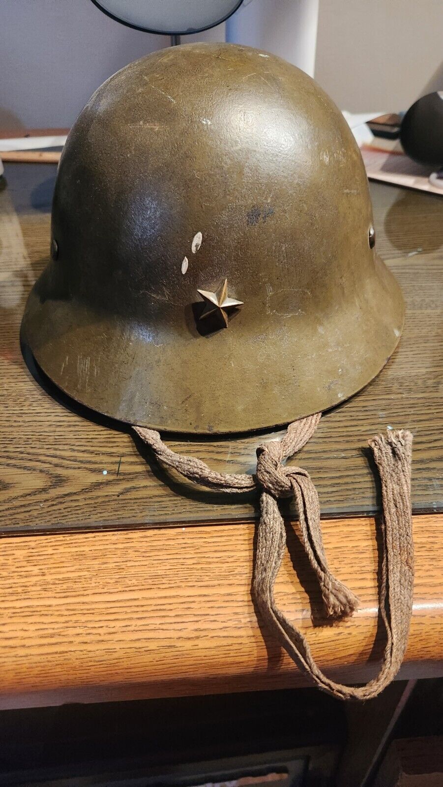 original ww2 rare last ditch Japanese helmet