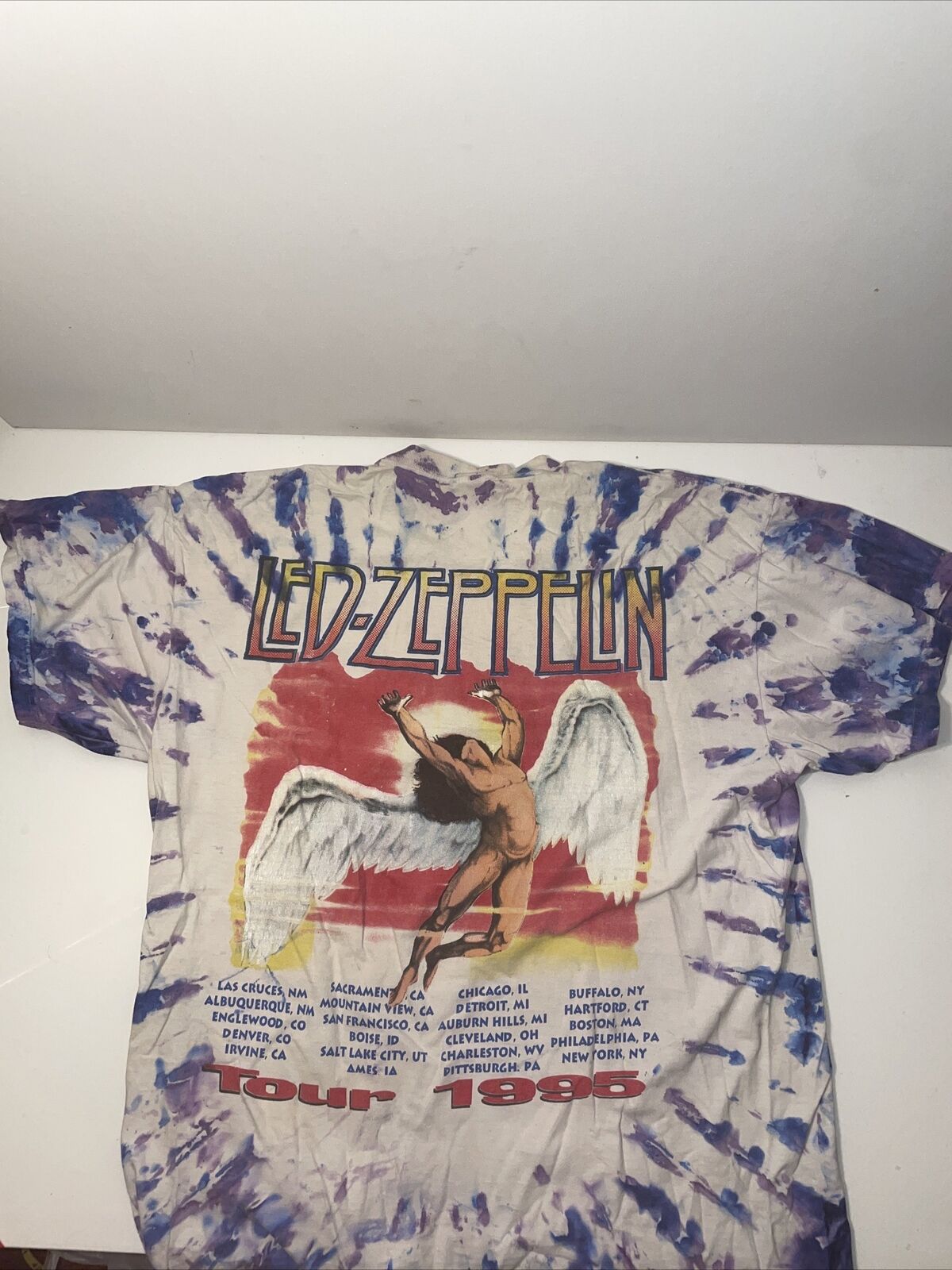 Vintage 1995 Tye Dyed  No Quarter Tour Led Zeppelin Shirt XL