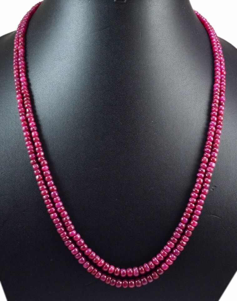 2/3/4/5/7 New 4mm Exquisite Red Ruby Gemstone Round Beads Jewelry Necklace Cab
