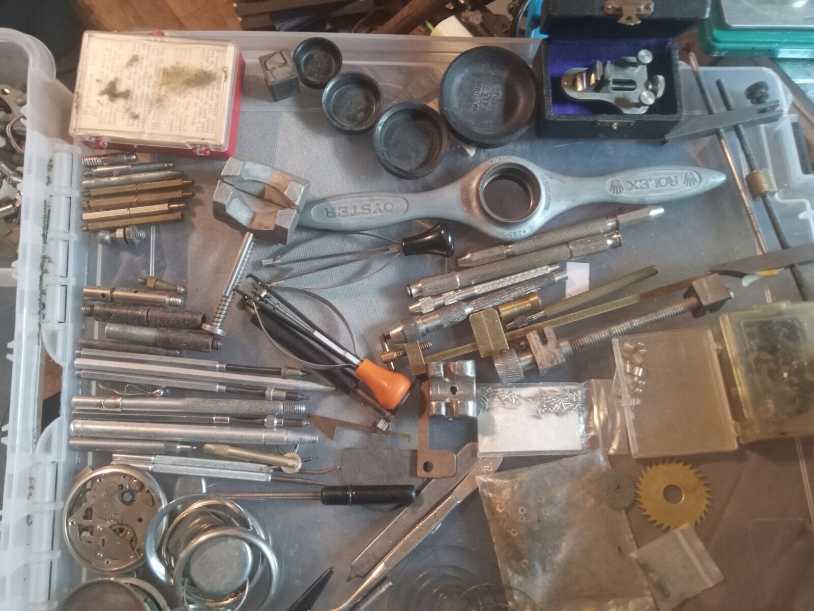 Lot Of Vintage Watchmakers Tools And Parts Switzerland, Germany,  United States