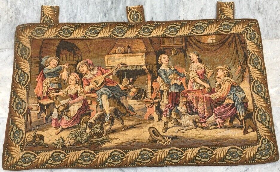 Vintage Tapestry Pictorial French Tapestry Stunning Tapestry Home Decor 2x4ft