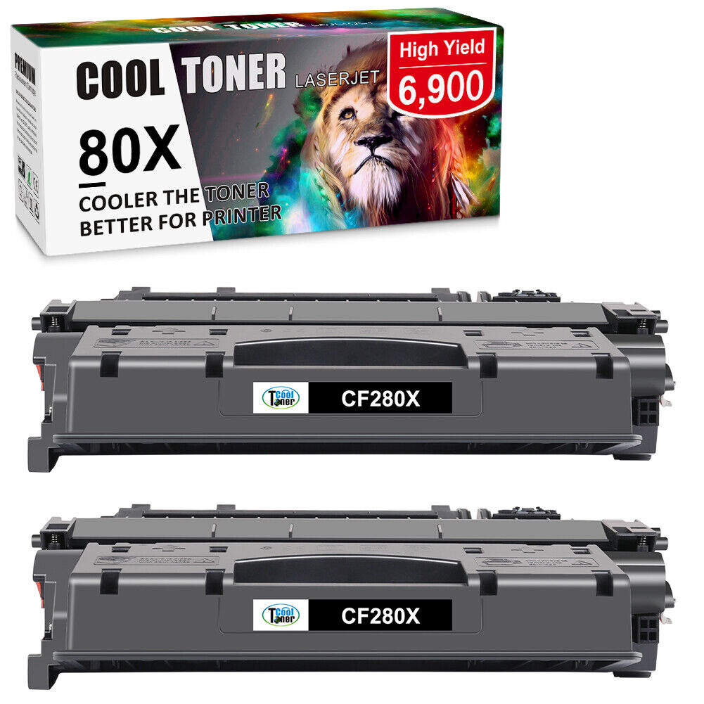 2PK CF280X High Toner Cartridge for HP 80X Laserjet Pro 400 M425dn M401dn M401n