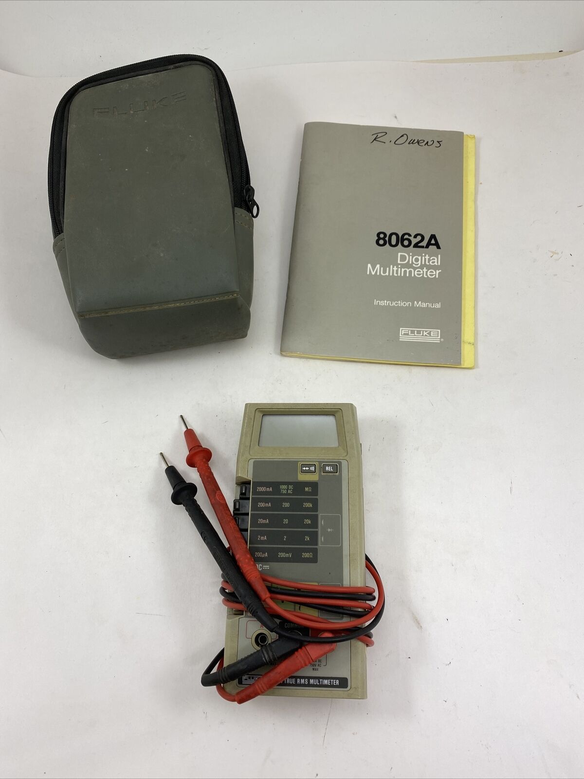 Fluke 8062A True RMS Multimeter With Case And Manual