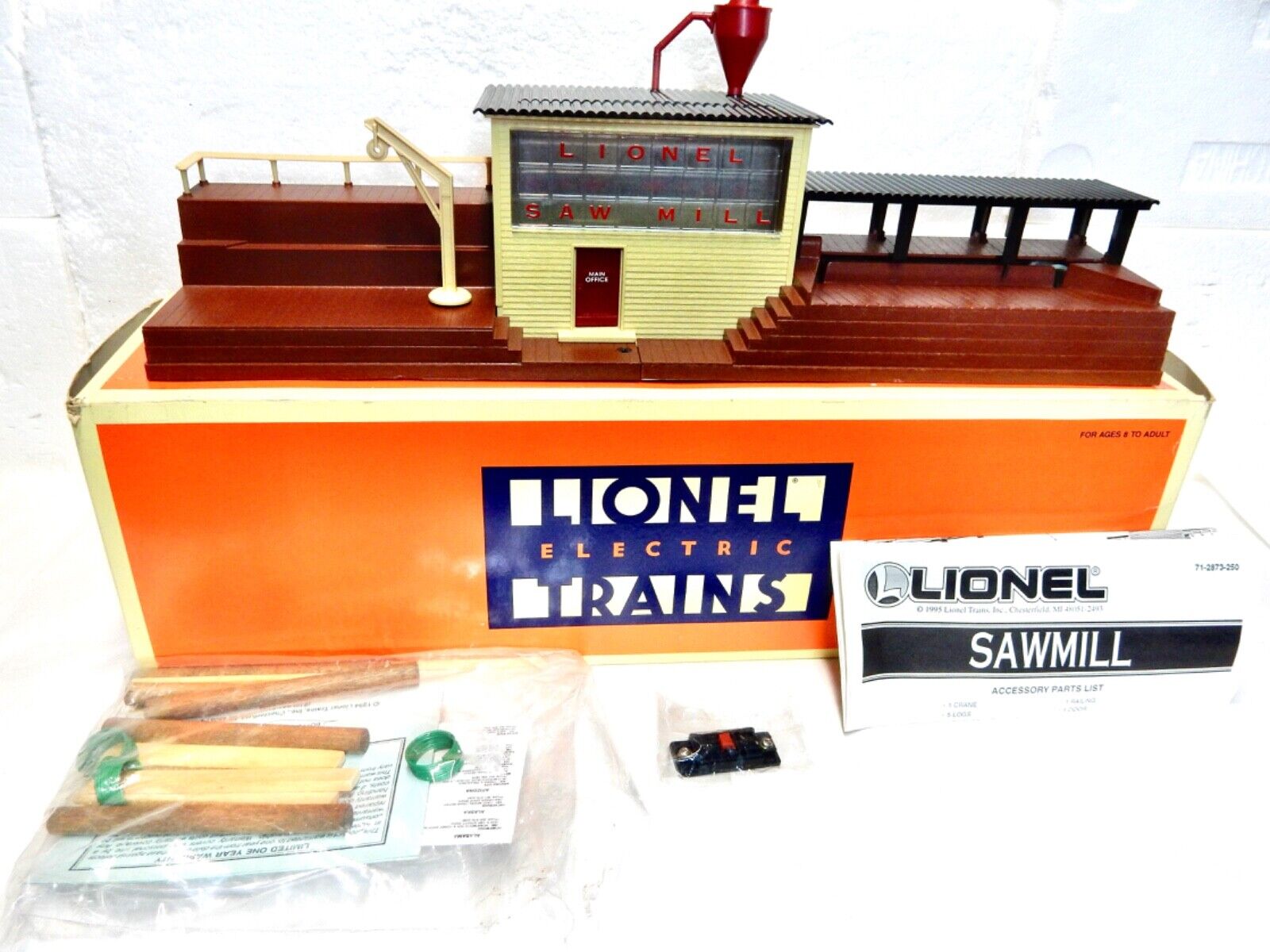 Lionel #6-12873 O Gauge Operating Sawmill with Box & Instructions-Needs Serviced