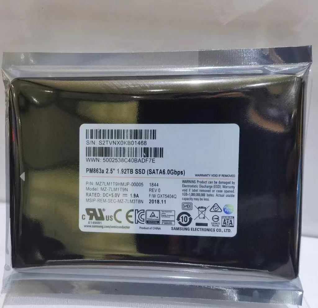 Samsung 1.92TB PM863a SSD Solid State Drive MZ-7LM1T9N SATA MZ7LM1T9HMJP-00005