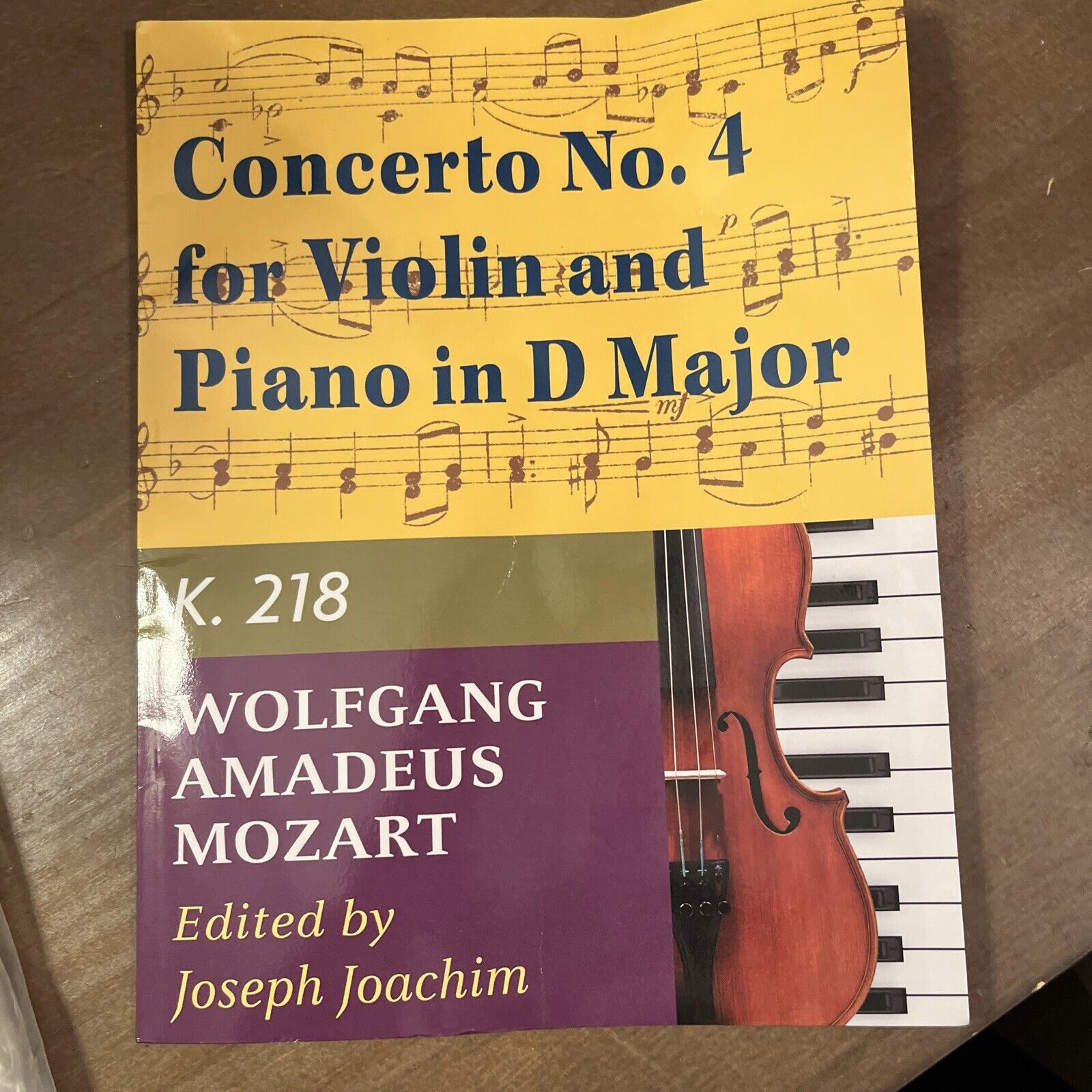 Mozart W.A. Concerto No. 4 in D Major K. 218 Violin and Piano - by J. Joachim