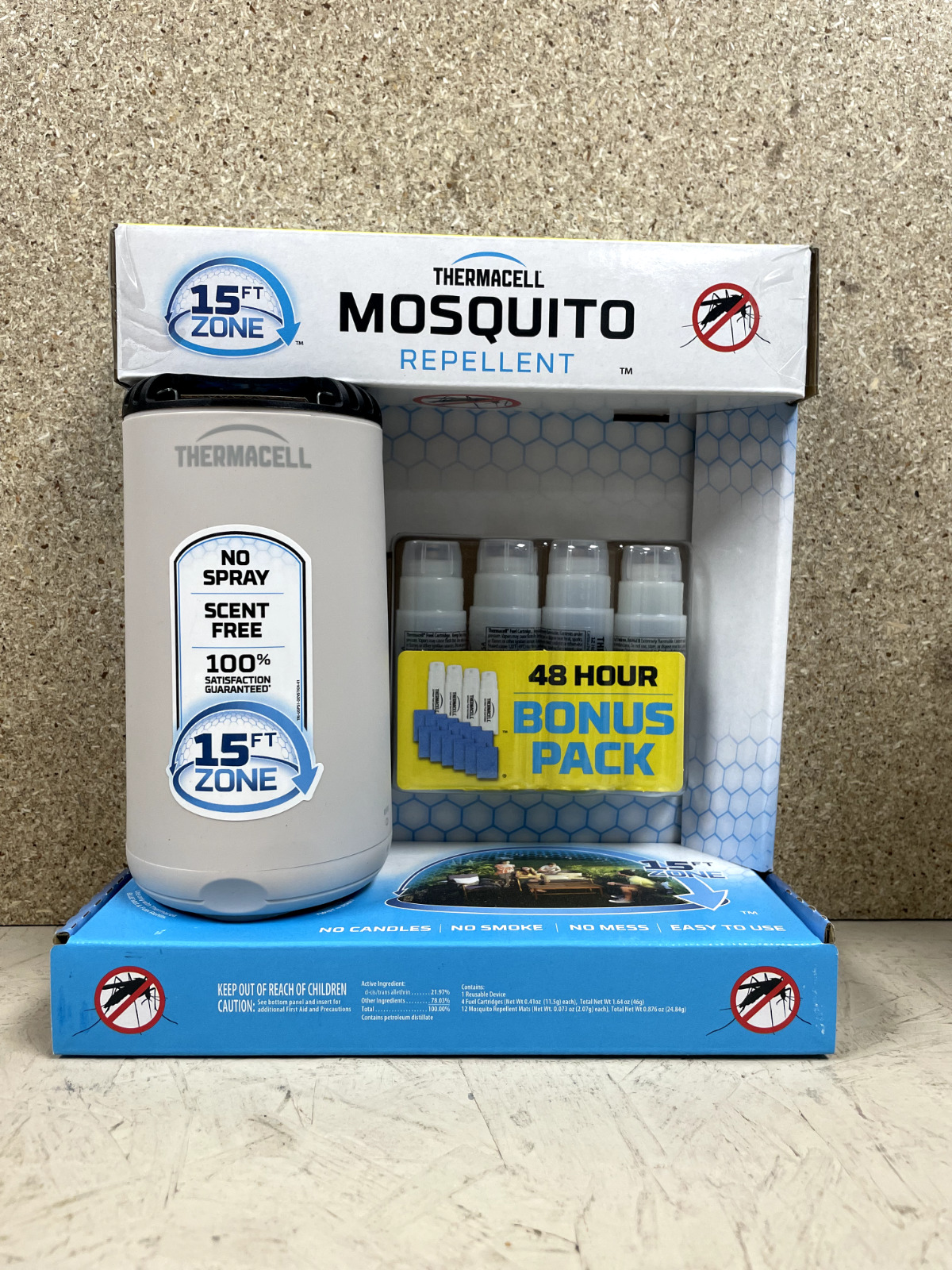 Thermacell PSMOB Portable 15ft Zone Mosquito Repellent 48 Hour, Linen