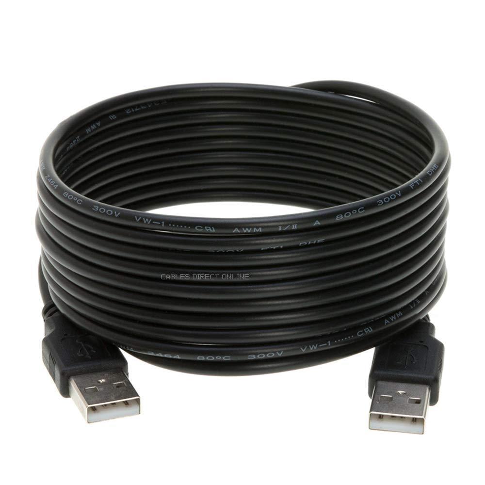  USB 2.0 Type A Male to Type A Male Cable Cord 3FT 6FT 10FT 15FT DATA WIRE