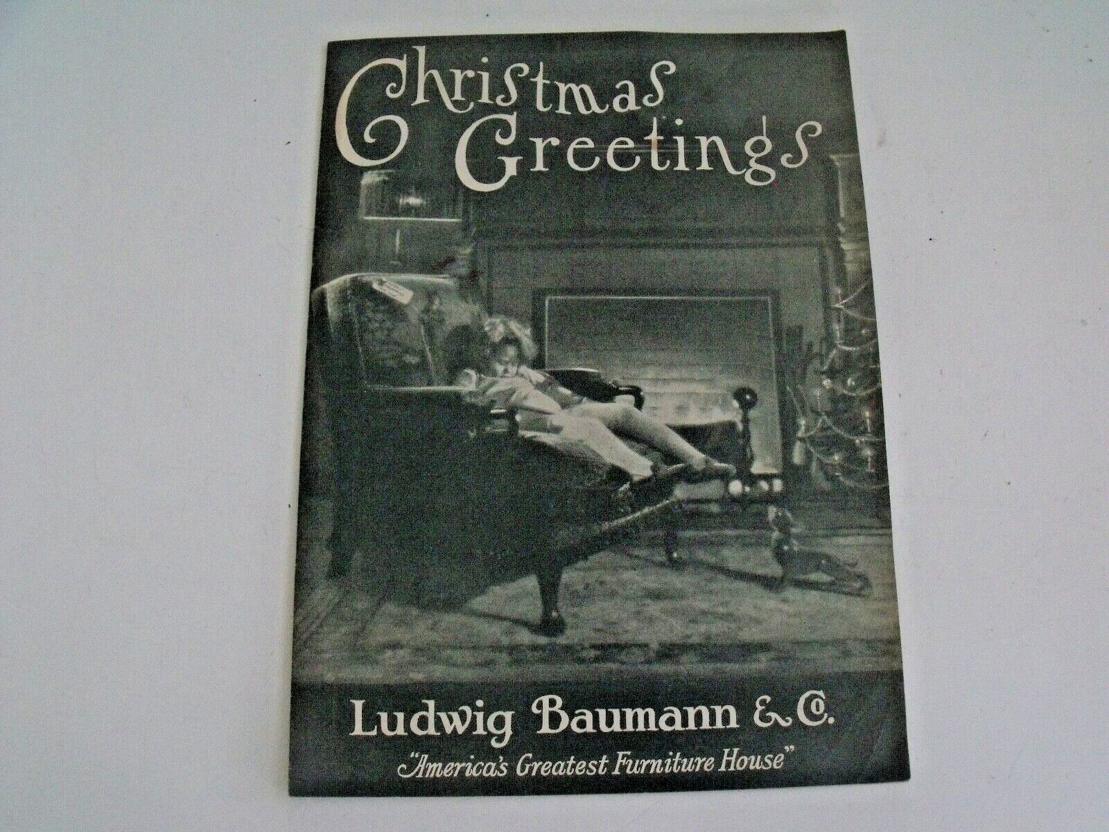 Circa 1920-30\'s Ludwig Baumann & Co. Furniture Christmas Catalog (Newark, NJ)