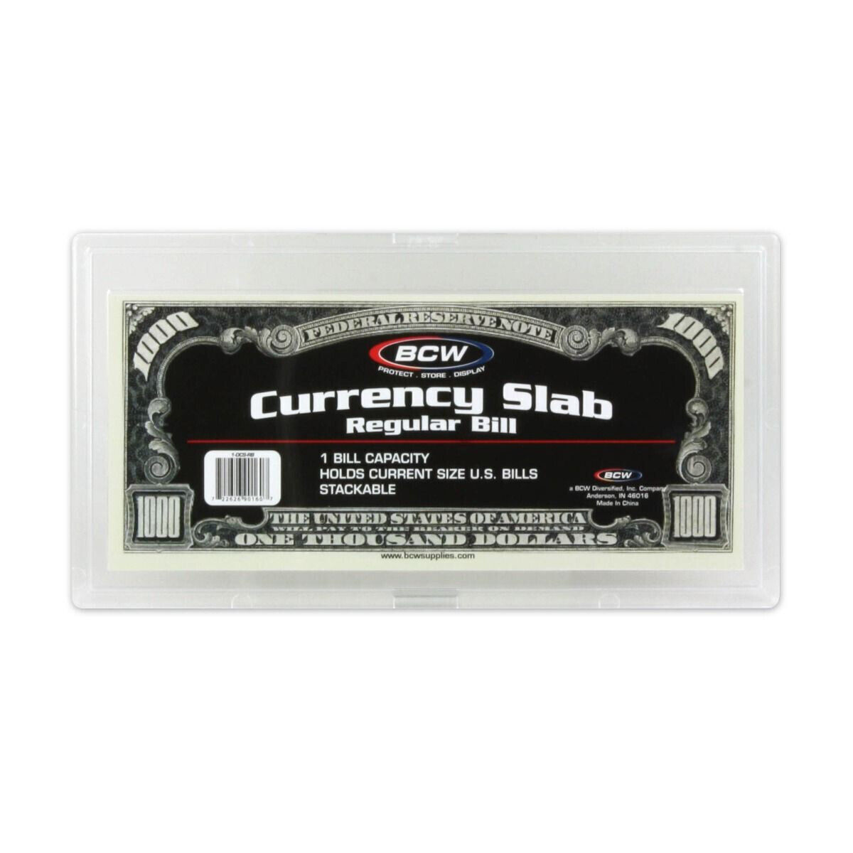 10 BCW Deluxe Currency Slab - Large Bill - 3 1/4 X 7 1/2