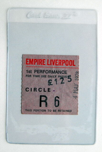 AC/DC VERY RARE TICKET 4TH MAY 1978  EMPIRE LIVERPOOL POWERAGE UK TOUR BON SCOTT