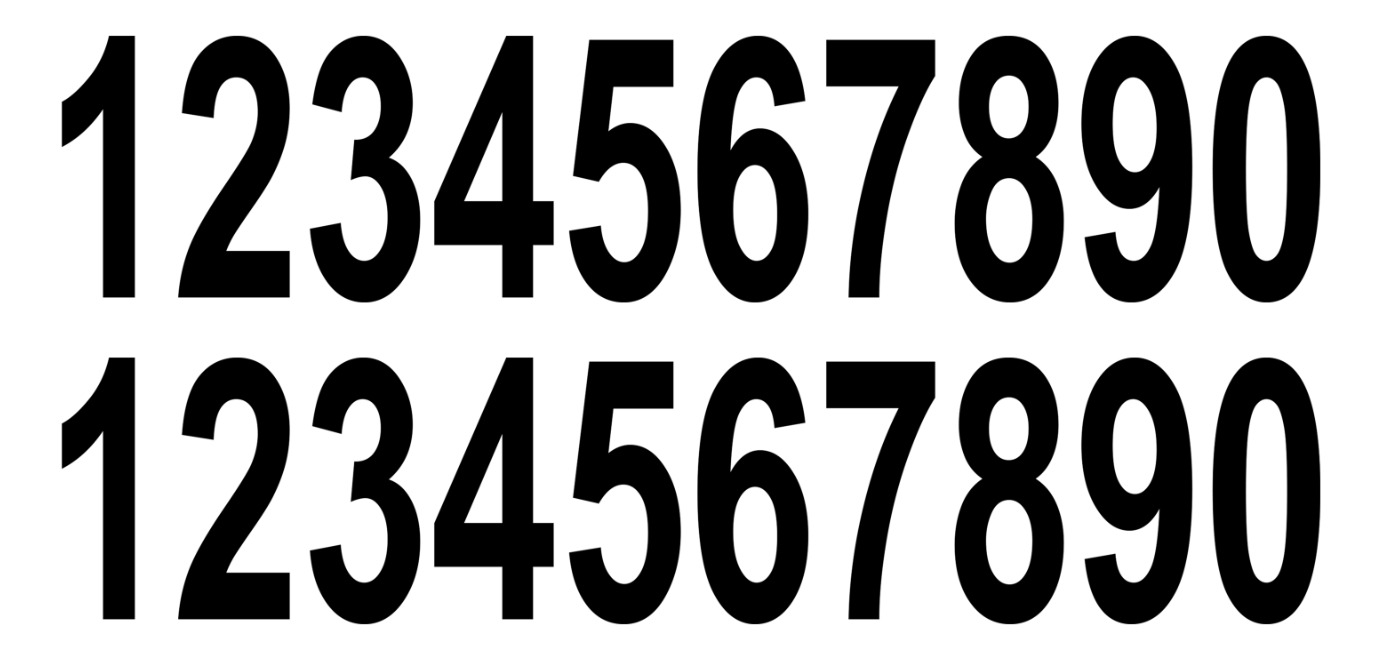0-9 Numbers Sticker Vinyl Decals Wall Address Business 1\