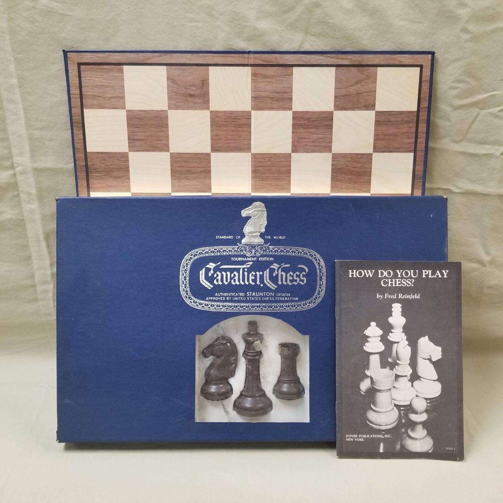 Vintage Cavalier Chess Set Tournament Edition Complete w/ Instructions