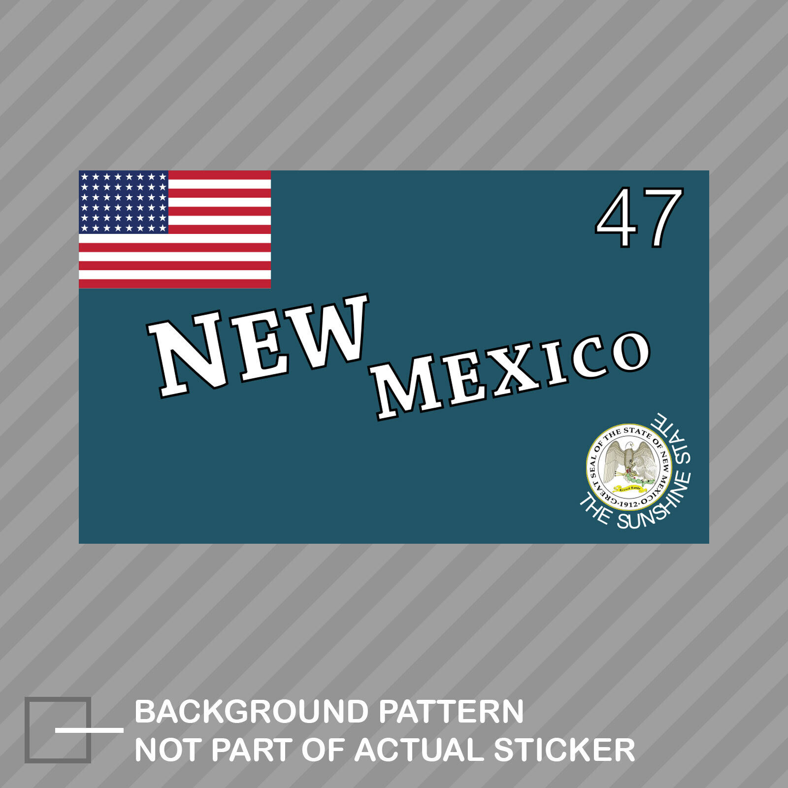Unofficial New Mexico State Flag Sticker Decal Vinyl 1915 san diego worlds fair