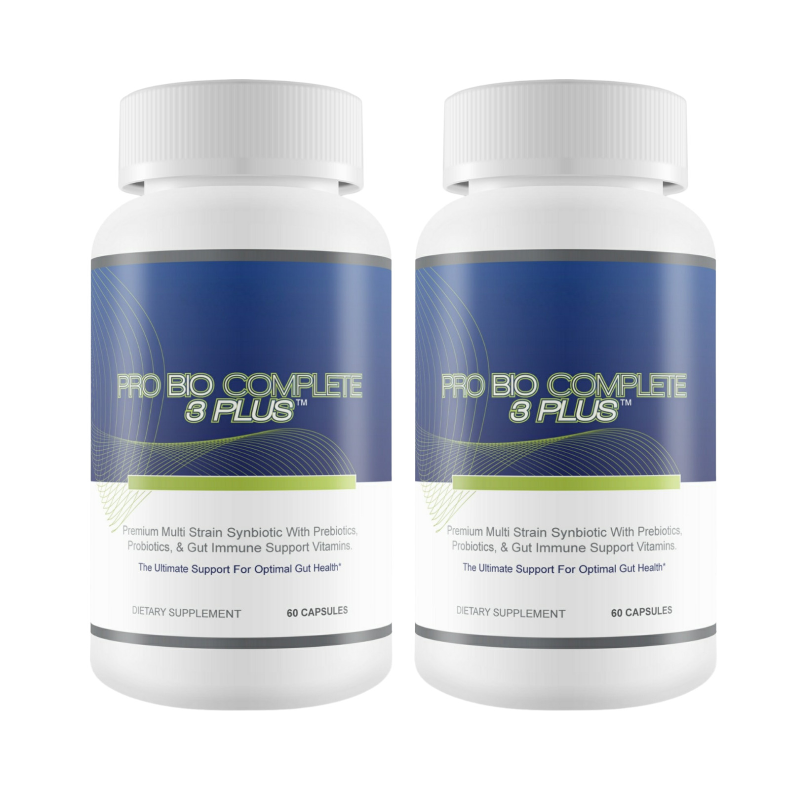 2-Pack Pro Bio Complete 3 Plus-Gut Health Probiotics-Brain Probiotics - 120 Caps