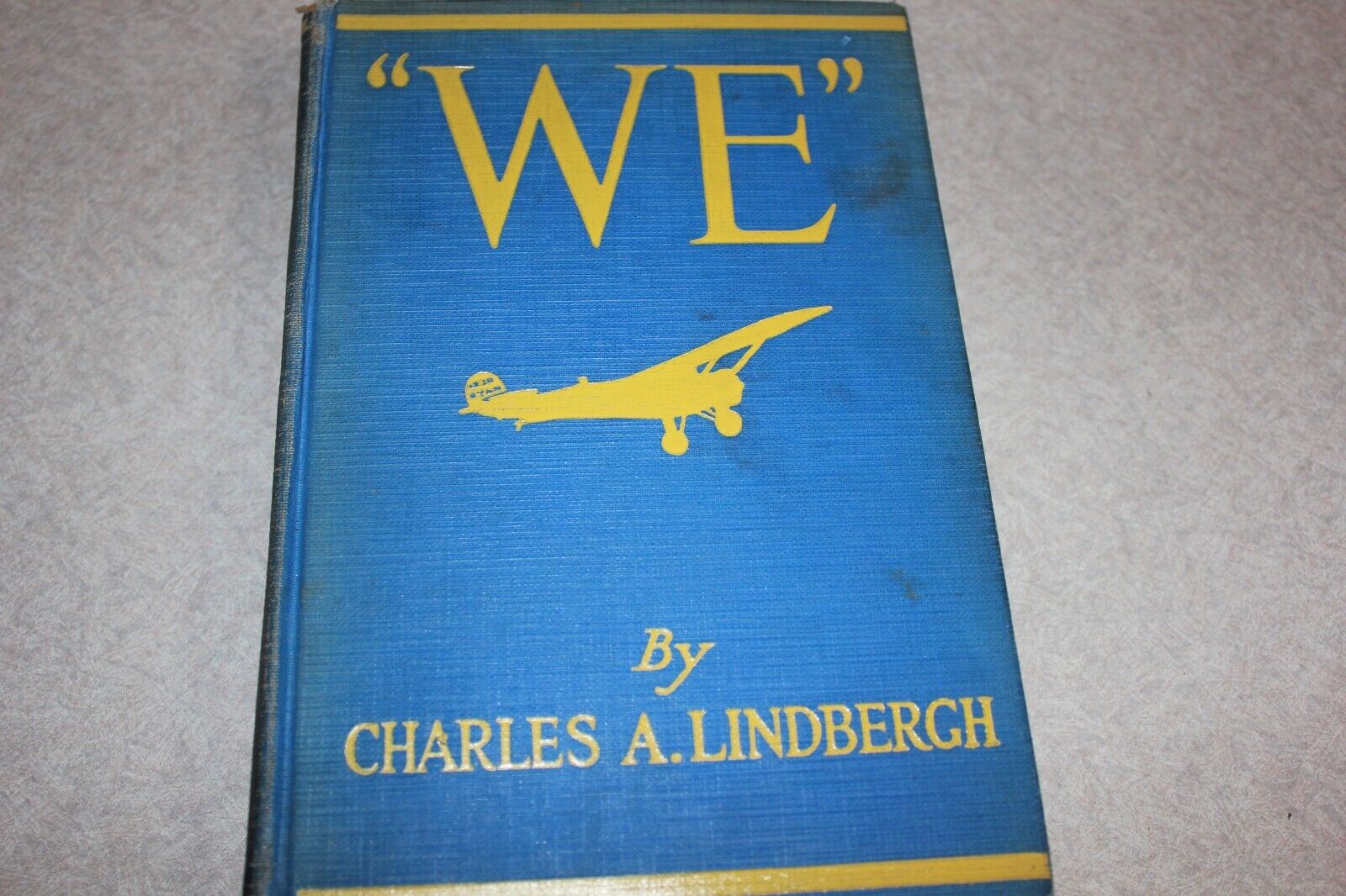 We - Charles A. Lindbergh Illustrated HC 1st Edition 1927-autographed  copy-Nice