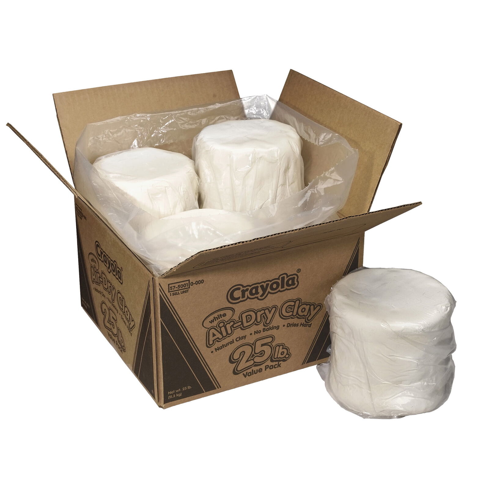 Air-Dry Clay Value Pack in White, 25-Pounds