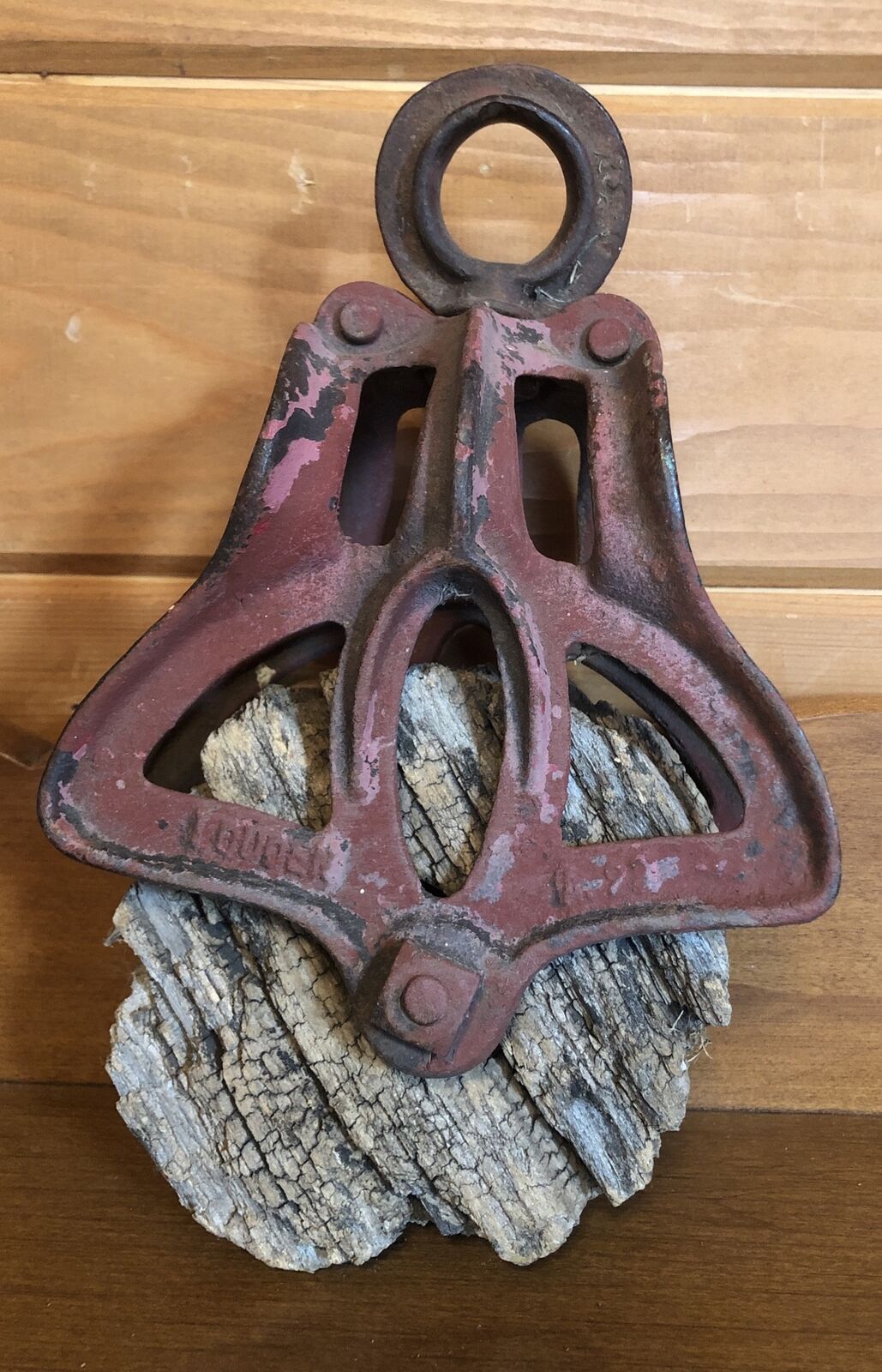 Vintage Louden A23 Barn Pulley, Antique Cast Iron Farm Tool