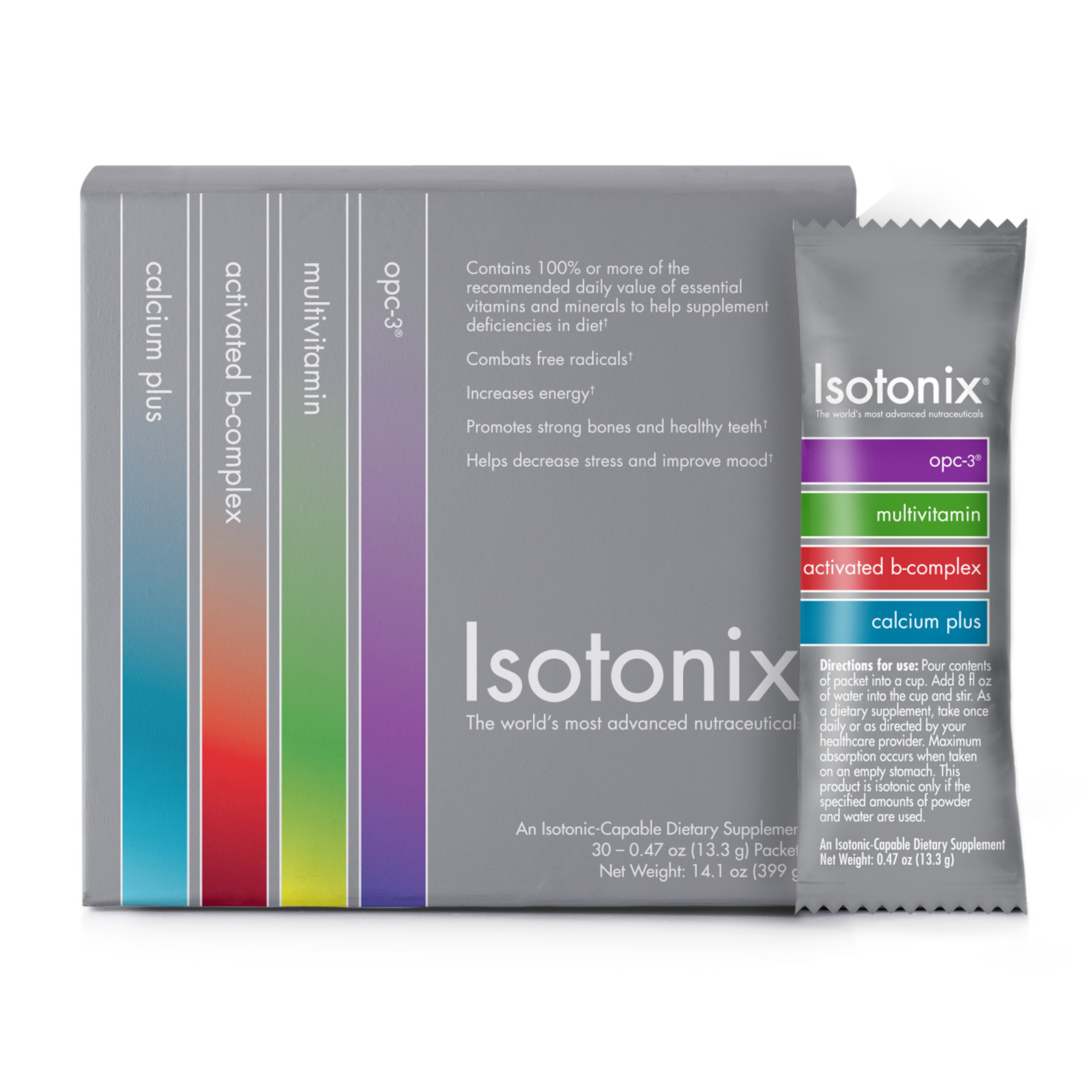 Isotonix Daily Essentials Packets (30 count), OPC-3, Calcium, B-complex, Multi
